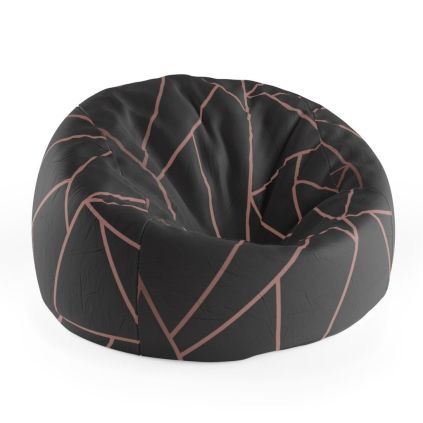 Sedací vak Cocoon růžové obrazce, černá