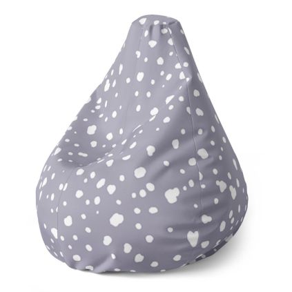 Sedací vak Pear bílé flíčky na fialové - dětský, fialová
