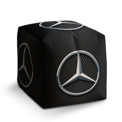 Taburet Cube Carbon, černá