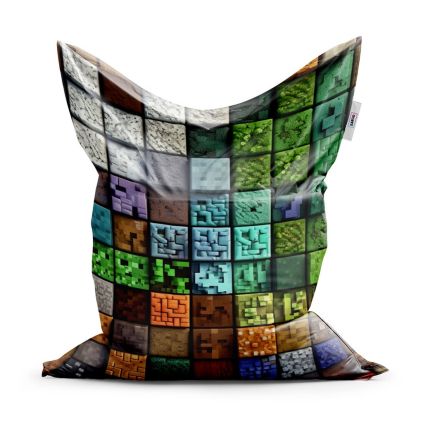 Sedací vak Classic Blocks Abstract, barevná