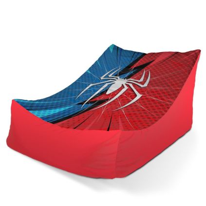 Sedací vak Lounge Spider, červená / modrá