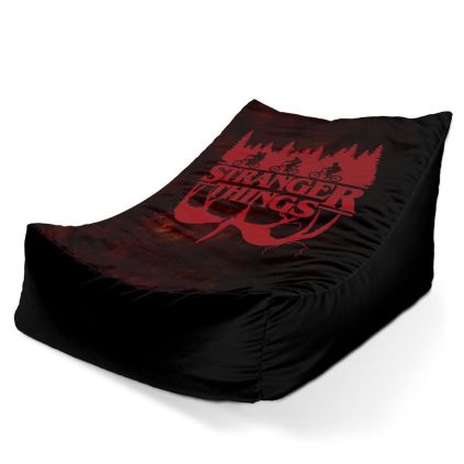 Sedací vak Lounge Stranger Things Red - dětský, černá / červená