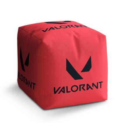 Taburet Cube Valorant Red, červená