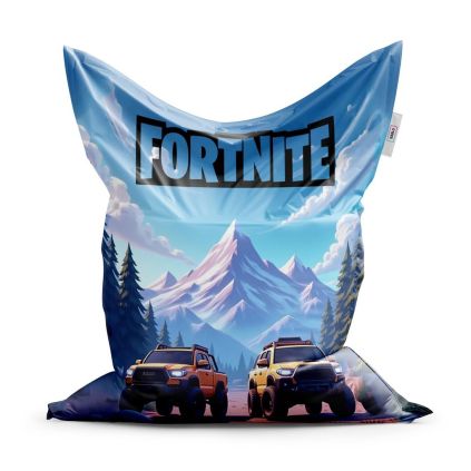 Sedací vak Classic Fortnite offroad auta - dětský, modrá