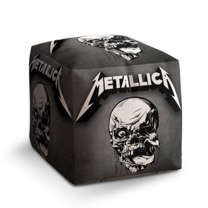 Taburet Cube Metallica lebka šedá, šedá