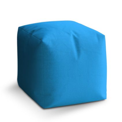 Taburet Cube azurová, modrá