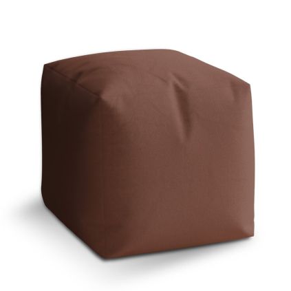 Taburet Cube kaštanová, hnědá