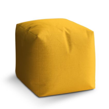 Taburet Cube žlutooranžová, žlutá
