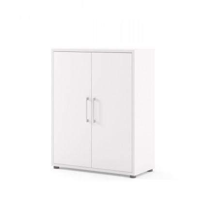 Skříň Modulo 89 x 40 x 113 cm, dveře dřevo, bílá
