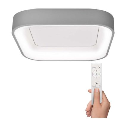 LED stropní světlo s dálkovým ovládáním Treviso - 45 x 45 cm, šedá