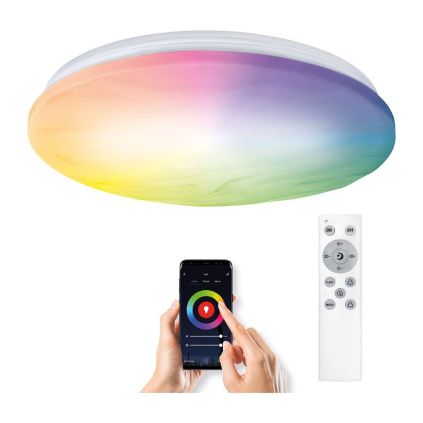 LED stropní světlo Wave RGB + CCT - průměr 38 cm, bílá