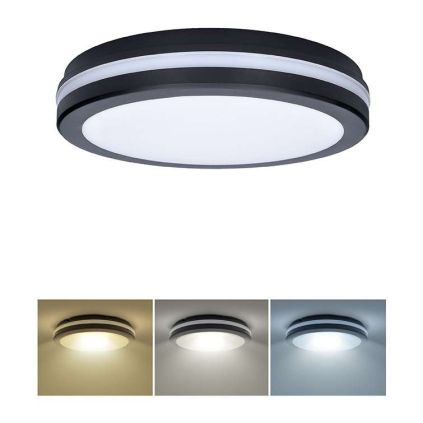 LED stropní světlo WO820 nastavitelné - průměr 30 cm, černá