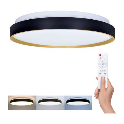 LED stropní světlo s dálkovým ovládáním Cala nastavitelné - průměr 38 cm, černá