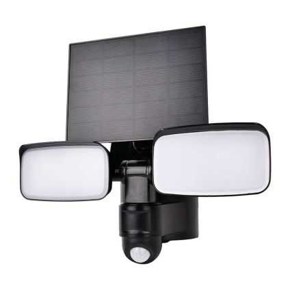 LED solární světlo WO7203 se senzorem, černá