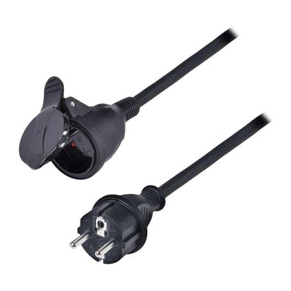 Prodlužovací kabel spojka 1Z pro venkovní využití - 15m, 3x2,5, černá