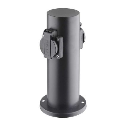 Zahradní sloupek 230V 2Z - PG10, černá