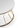 Konferenční stolek Afina, bílá / zlatá