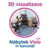 3D vizualizace Visio LUX: 1× kancelář,  max. 6 pracovních míst