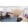 3D vizualizace Visio LUX: 2× kancelář, max. 12 pracovních míst