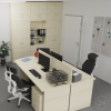3D vizualizace Visio: 1× kancelář,  max. 6 pracovních míst