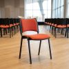 Konferenční židle SMART - černé nohy, oranžová