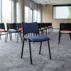 Konferenční židle SMART - černé nohy, modrá