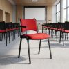 Konferenční židle SMART - černé nohy s područkami, červená
