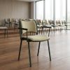 Konferenční židle SMART - černé nohy s područkami, zelená