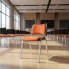 Konferenční židle SMART - chromované nohy, oranžová