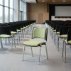 Konferenční židle SMART - chromované nohy, zelená
