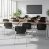 Konferenční židle Troy II - chromované nohy, černá
