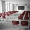 Konferenční židle Troy II - chromované nohy, červená