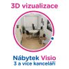 3D vizualizace Visio: 3 a více kanceláří, 12 a více prac. míst