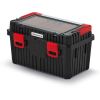 Kufr na nářadí s kovovým držadlem 58,5 × 36 × 33,7 cm, s organizérem, černá