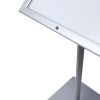 Menuboard s LED vitrínou 2 x A4, s topkartou, hliník