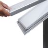 Menuboard s LED vitrínou 2 x A4, s topkartou, hliník