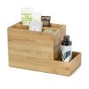 Organizér Compactor Bamboo Box, 22,5 x 15 x 6,5 cm, přírodní dřevo
