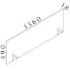 Paraván Visio LUX 136 cm, ořech