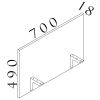 Paraván Visio LUX 70 cm, ořech