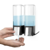 Dávkovač mýdla Compactor Edge, 2 x 500 ml, černá