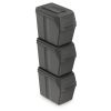 Set košů na tříděný odpad, 3 x 20 l, šedá