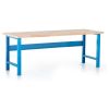 Dílenský stůl Basic s čelní deskou 200 x 80 cm, modrá - ral 5012