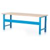 Dílenský stůl Basic s čelní deskou 200 x 80 cm, modrá - ral 5012