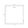 Dlažba FitFlo SF1050 95,6 x 95,6 x 0,8 cm - okraj, bílá