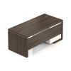 Stůl Lineart 180 x 85 cm + levý kontejner, jilm tmavý / bílá