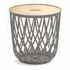 Univerzální koš s dřevěným víkem, 20 l, přírodní dřevo / šedá