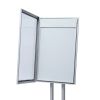 Uzamykatelná menu vitrína s LED osvětlením 4 x A4, hliník
