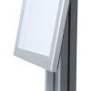 Uzamykatelná menu vitrína s LED osvětlením 4 x A4, hliník