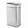 Úzký dotykový koš 40 l, nerez