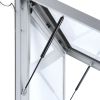 Venkovní informační vitrína s LED osvětlením 70 x 100 cm, černá